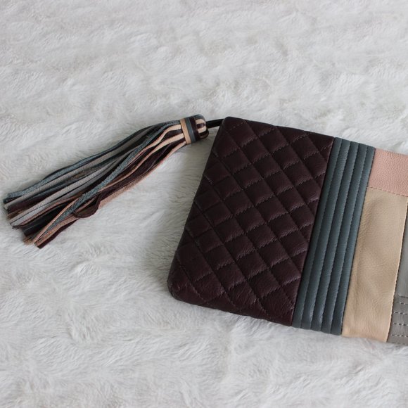 EUC: Leather ColorBlock Clutch. FINAL PRICE DROP - Picture 3 of 7